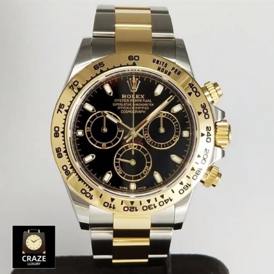 Daytona 116520 Gold Steel Black Replica